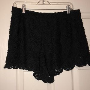 Free People Black Lace Eyelet Shorts